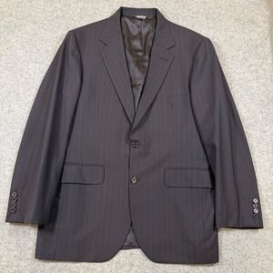 The Andover Shop Mens Navy Pinstripe Wool Blazer Sport Coat Made in USA 44R